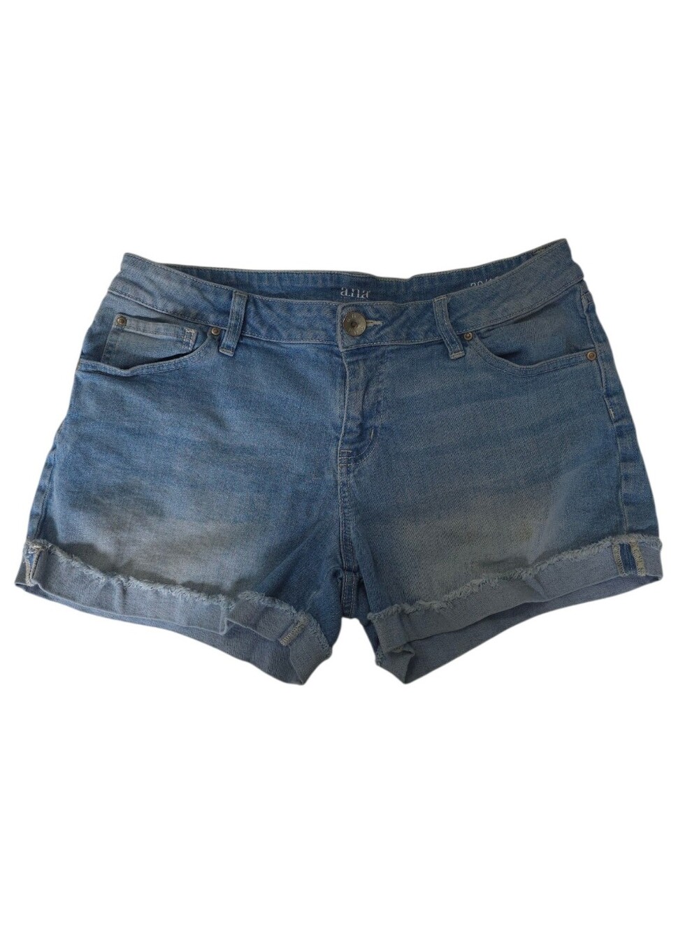a.n.a Light Blue Cuffed Denim Shorts